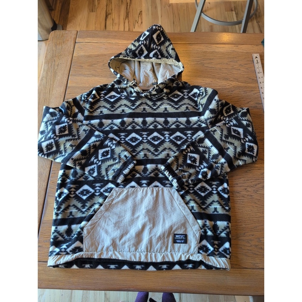 WESC Aztec Print Fleece Pullover Unisex Mens Med/Women's‎ Lrg Hoodie NWOT